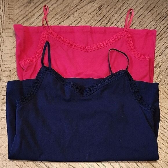 Red and navy v neck tank top size S Esprit - Picture 9 of 9